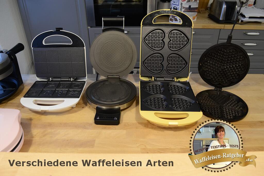 verschiedene Waffeleisen Arten